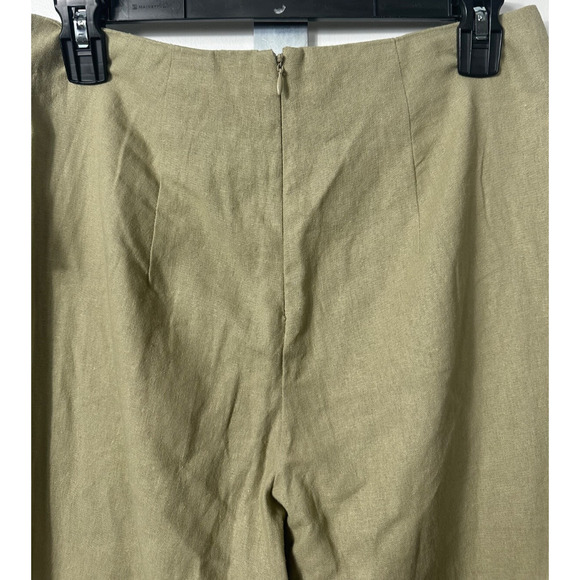 NEW Avec Les Filles Linen Blend Wide Leg Pants Sage Green Size S Lagenlook B15 - Picture 5 of 9